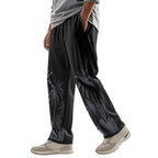Men's Hawaiian Printed Wide-leg Pants Mid-waist