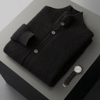 Men's Cashmere Cardigan Stand Collar Simple Urban Outerwear