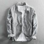 Men's Casual Long Linen Sleeves Shirt