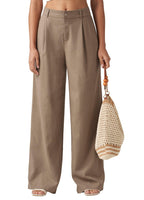 Loose Casual And Comfortable Pocket Straight-leg Pants