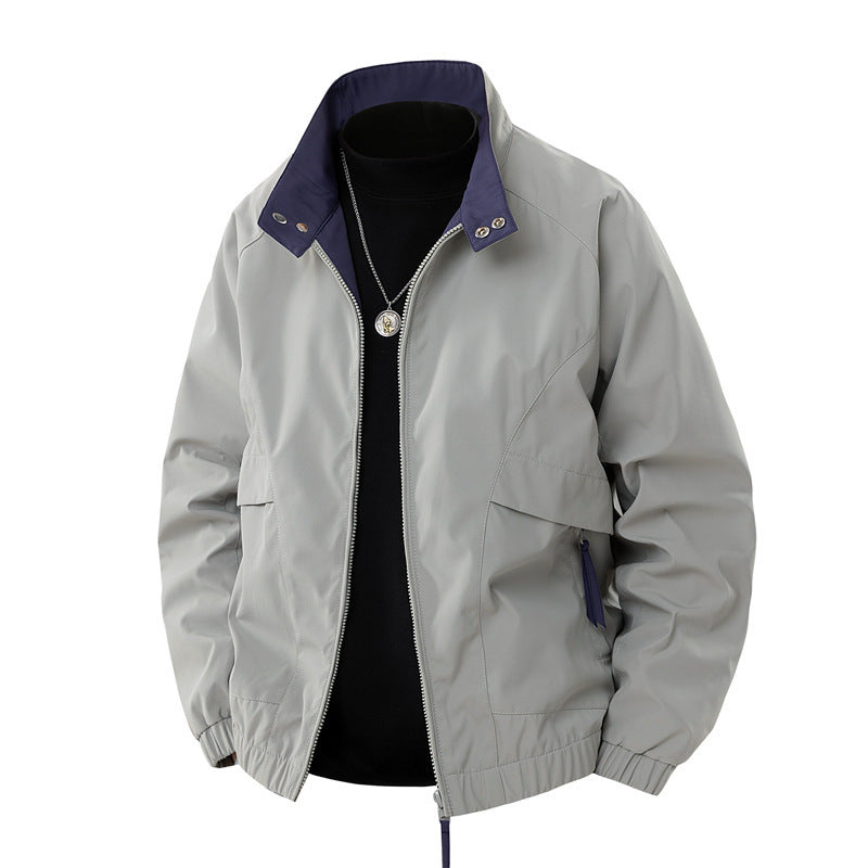 Men's Contrast Color Fashion Personal Leisure Coat