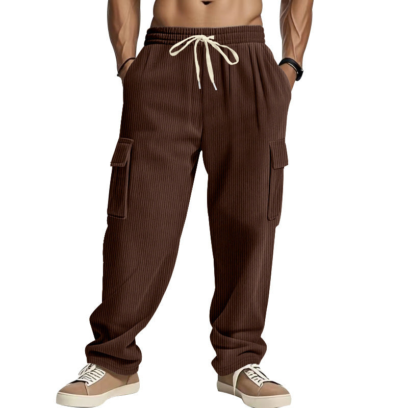 Multi-pocket Loose Wide Leg Casual Trousers