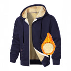 Men's Cashmere Hoodie Thickened Zipper Coat