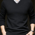 Woolen Sweater Men's Casual Thin V-neck Sweater