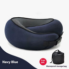 Travel Neck Pillow Non-Deformed Airplane Pillow Travel Neck Cushion Durable U-Shaped Travel Memory Cotton Nap Neck Pillow
