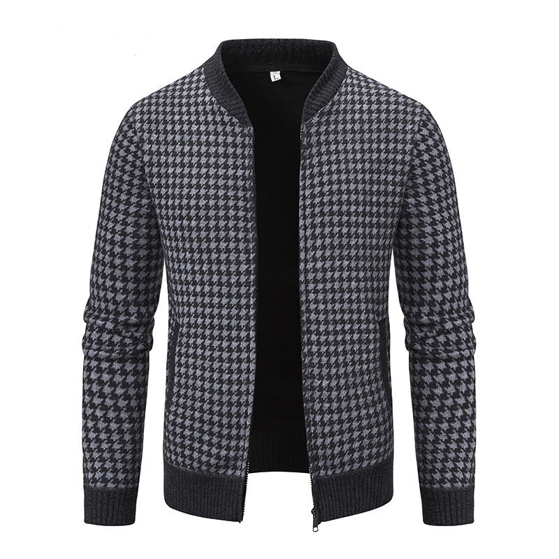 Men's Sweater Coat Cardigan Long Sleeve Knitted Thickened Warm