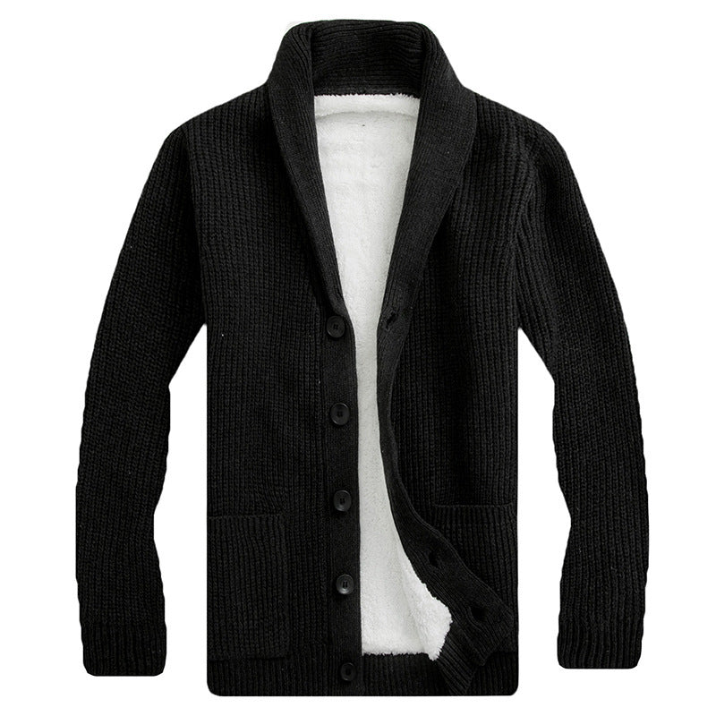 Autumn And Winter Sweater Knitwear Men's Cardigan Lapel