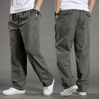 Men's Overalls Cotton Loose Casual Pants Straight Trousers