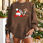 Christmas Elk Pattern Printed Women's Sweater