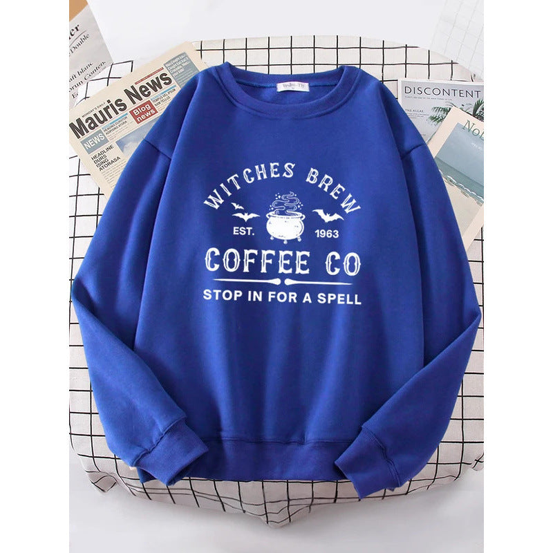 Witches Make Coffee Straight Letter Hoodie Letter Print