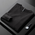 Warm V-neck Sweater Men's Slim Fit Thickened Light Business