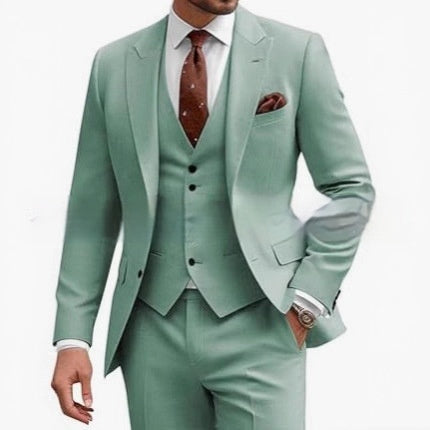 Men's Casual Business Wedding Three-piece Suit
