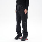 Contrast Color Loose Machete Jeans Men