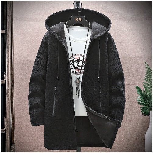 New Men's Chenille Hooded Cardigan Sweater