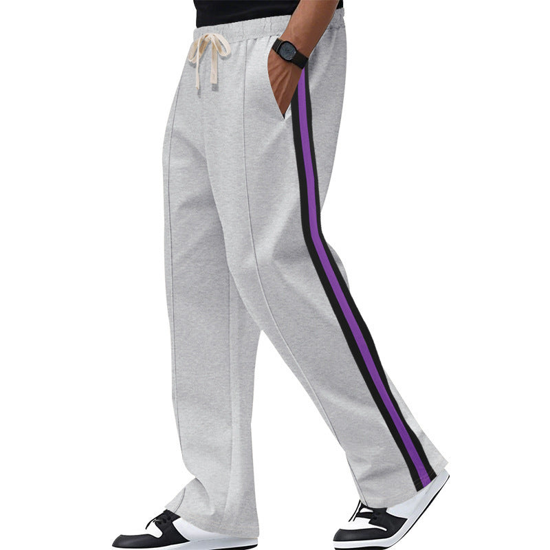 Contrast Color Side Stripe Sports Speaker Casual Sweatpants