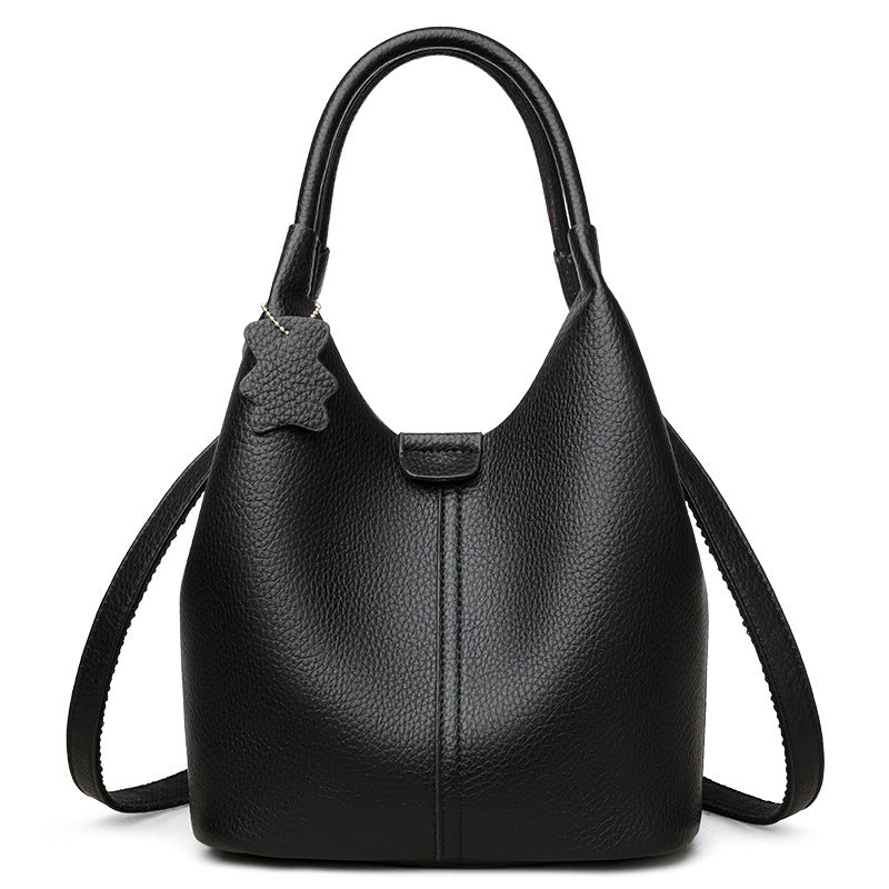 New All-match Tote Soft Leather Western Style Crossbody Bag