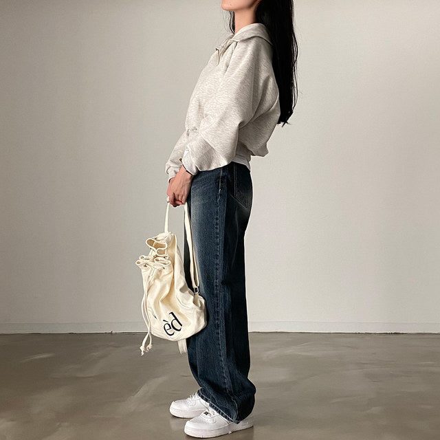 Women's Long-sleeved Solid Color Short Sweater