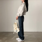 Women's Long-sleeved Solid Color Short Sweater