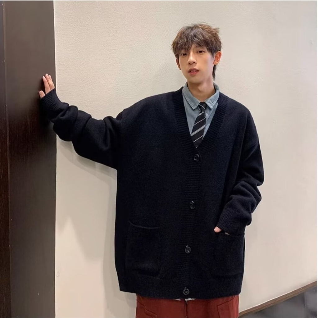 Cardigan Japanese Lazy Style Loose-fitting Versatile Sweater Coat