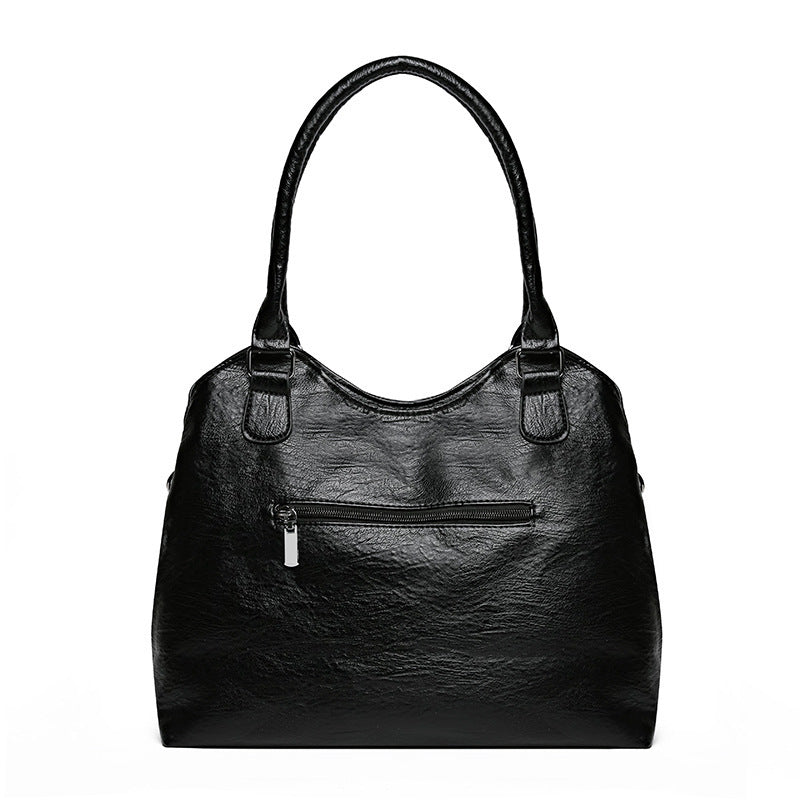 Jurchen Leather Large-capacity Soft Leather Casual Bag