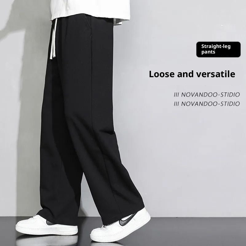New Loose Straight Gray Sweatpants Spring And Autumn