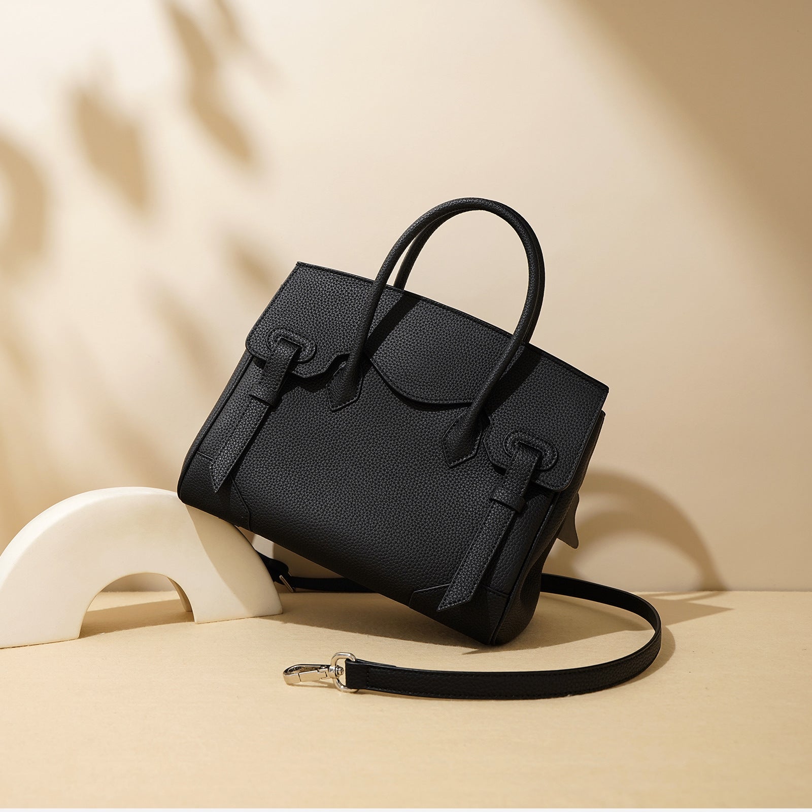 Top Layer Cowhide Handbag Large Capacity Kelly