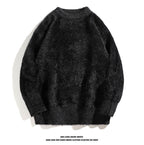 Autumn Solid Color Faux Mink Knit Sweater