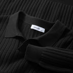 Men's Vertical V-neck Young Lapel Casual Sweater