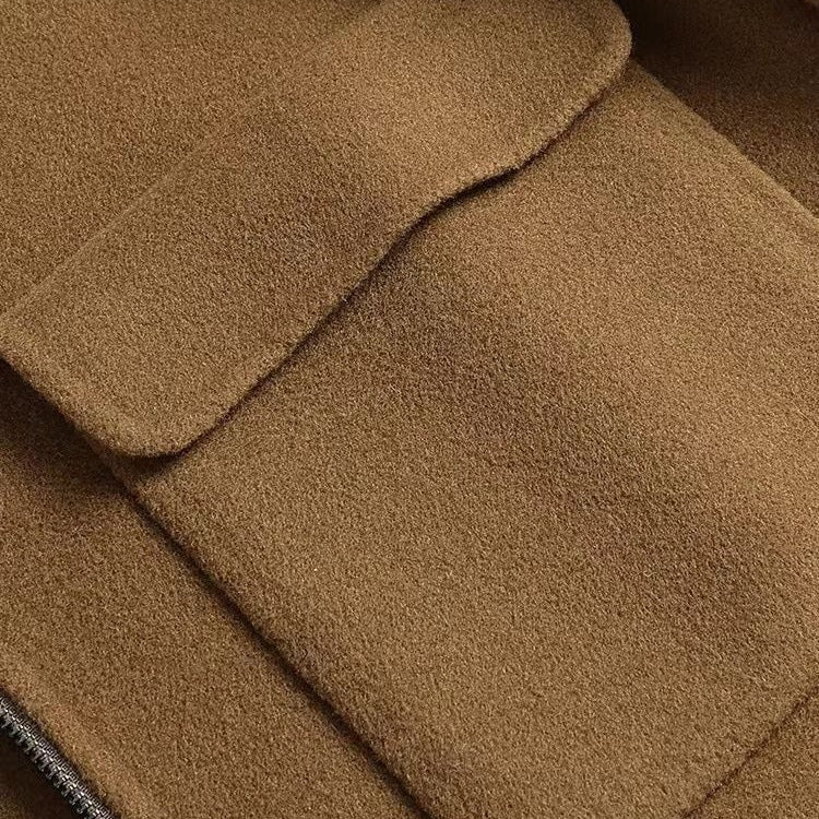 Men's Coat Thickened Double-sided Woolen Lapel Casual Woolen Coat