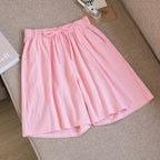 New Cotton And Linen Loose Shorts For Women