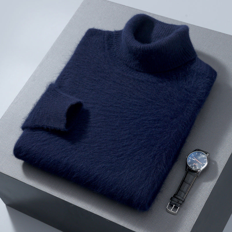 Men's High-neck Cashmere Sweater Solid Color Versatile
