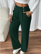 Draping Mop Casual Pants High Waist