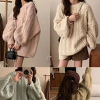 Idle Style Korean Style Loose Sweater Coat Women