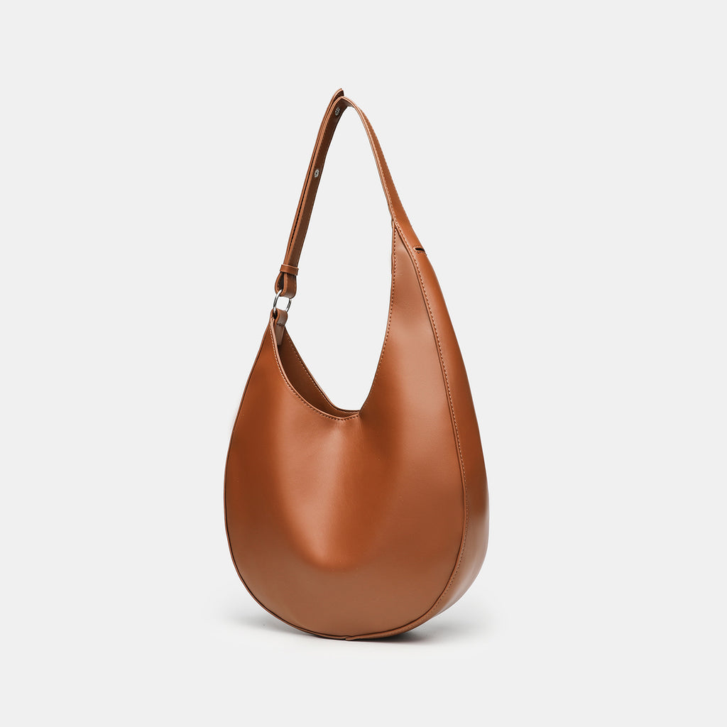 Semicircle One-shoulder PU Leather Crossbody Women's Tote Bag