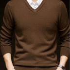 Woolen Sweater Men's Casual Thin V-neck Sweater