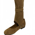 Niche Design Two-way Pants Brushed Hollow-out Mid-calf Length Loose Socks Boots