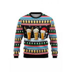 Printed Long Sleeve Round Neck Christmas Top