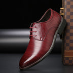 Fashion British Plus Size Men's Leather Shoes