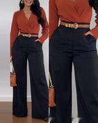 Solid Color BASIC Versatile Casual Flared Pants