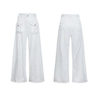 Pearl Edging Short Sleeve Denim Suit