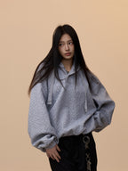 Retro Lazy Twist College Style Hooded Sweater