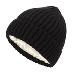 Satin Warm All-matching Slipover Knitted Hat