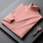 Men's Turtleneck Solid Color Knitted Sweater Autumn And Winter Loose Pullover