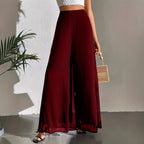 Casual Chiffon Wide-leg Pants Loose Trousers