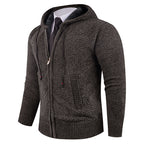 Men's Small Pineapple-pin Hooded Fleece Lined Fashion Knitwear Sweater