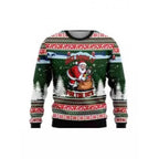 Printed Long Sleeve Round Neck Christmas Top