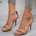 Women's Buckle Stiletto Open Toe Sandals