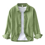 Spring And Summer Cotton Linen Long Sleeve Blouse Boys Niche