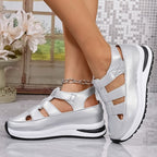 Summer Wedge Baotou Hollow Women's Breathable Shoes