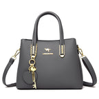 Large Capacity Versatile Women's Bag With Lychee Texture